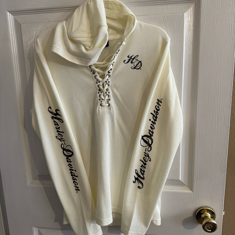 Women Harley Davidson hooded shirt